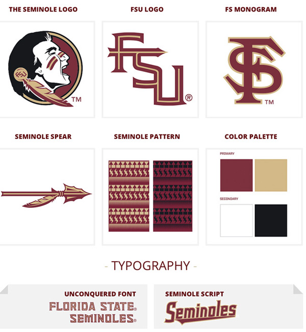 深圳VI设计分享之佛罗里达州立大学塞米诺尔人队新形象