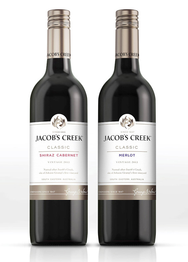 深圳VI设计分享之澳洲葡萄酒品牌JACOB’S CREEK新标志形象设计