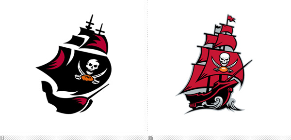 深圳VI设计分享之坦帕湾海盗（Tampa Bay Buccaneers）启用新LOGO