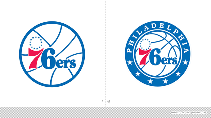 nba费城76人队(76ers)启用新队标志----深圳品牌设计